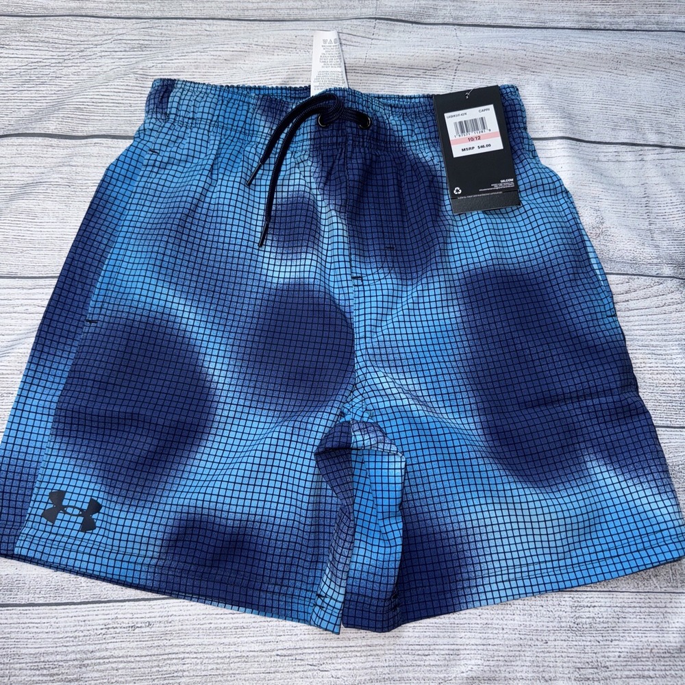 Under Armour Youth 10/12 Boys Compression Short Lined Swim Trunks NEW